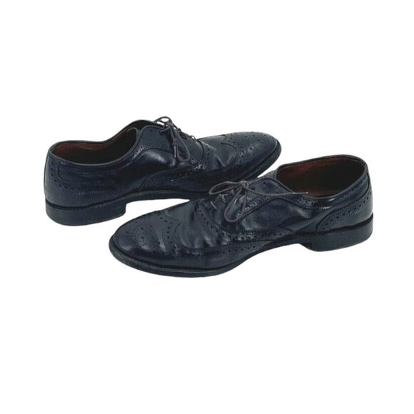 Allen Edmonds McCallister Mens Dress Shoes 11 Leather Wingtip Brogues Black Form - Picture 1 of 9